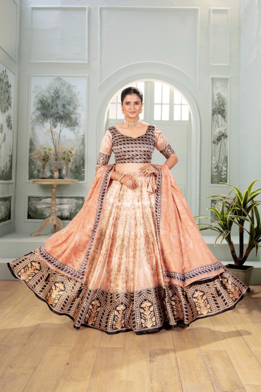 πΈβ¨ Blossom Boldly β Radiate Charm in Digital Printed Lehengas  π King of Elegance | Party & Wedding Special π